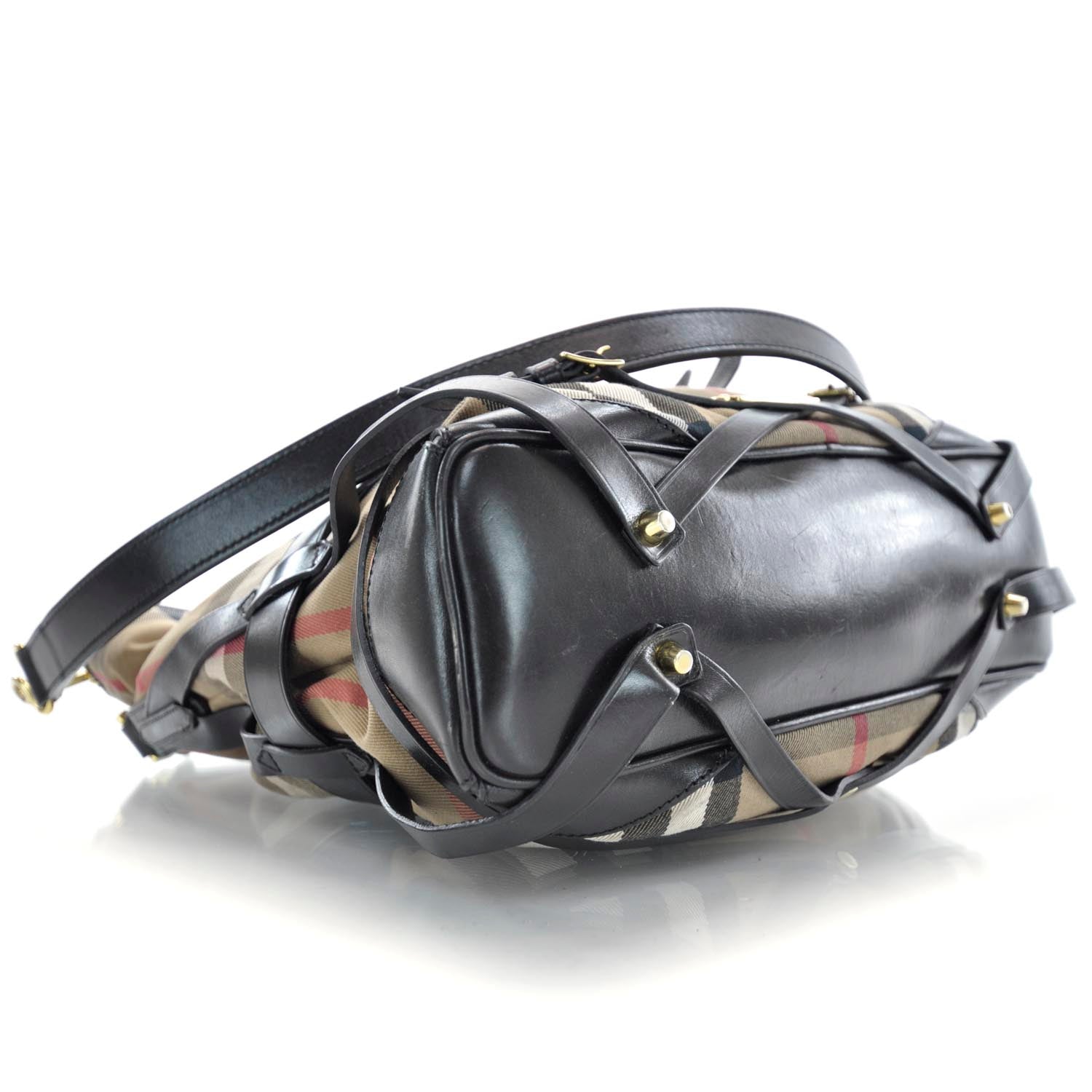 Burberry House Check Bridle Calfskin Medium Gosford Hobo 6 of 11