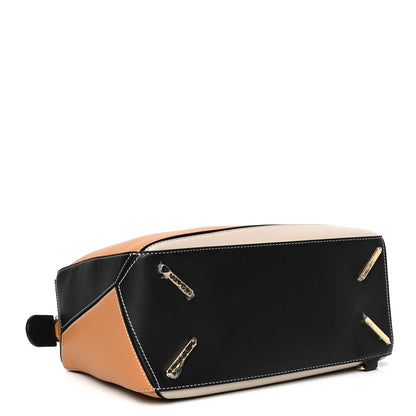 Loewe Grained Calfskin Medium Puzzle Bag Amber Light Oat 3 of 4