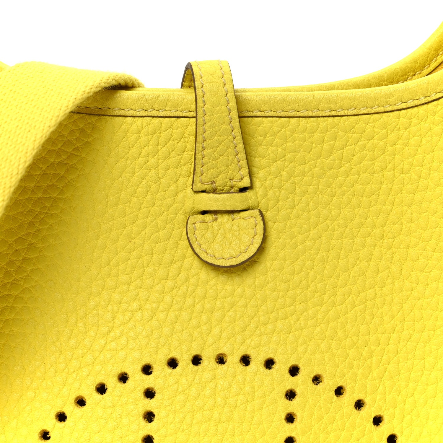 Hermes Taurillon Clemence Evelyne TPM Lime 9 of 11