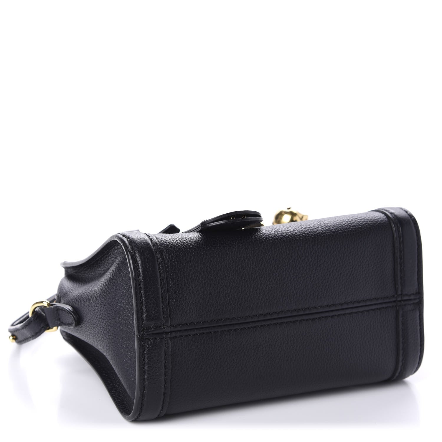 Alexander McQueen Pebbled Calfskin Mini Padlock Tote Black 4 of 10