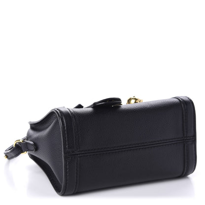 Alexander McQueen Pebbled Calfskin Mini Padlock Tote Black 4 of 10