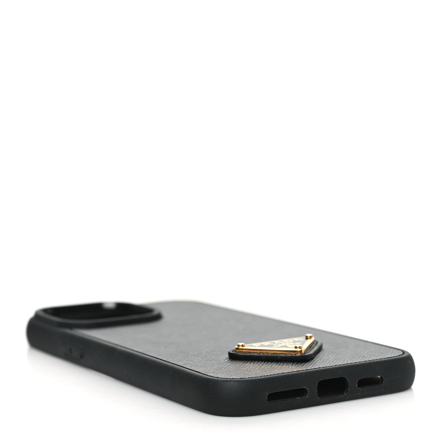 Saffiano iPhone 15 Pro Max Case Black