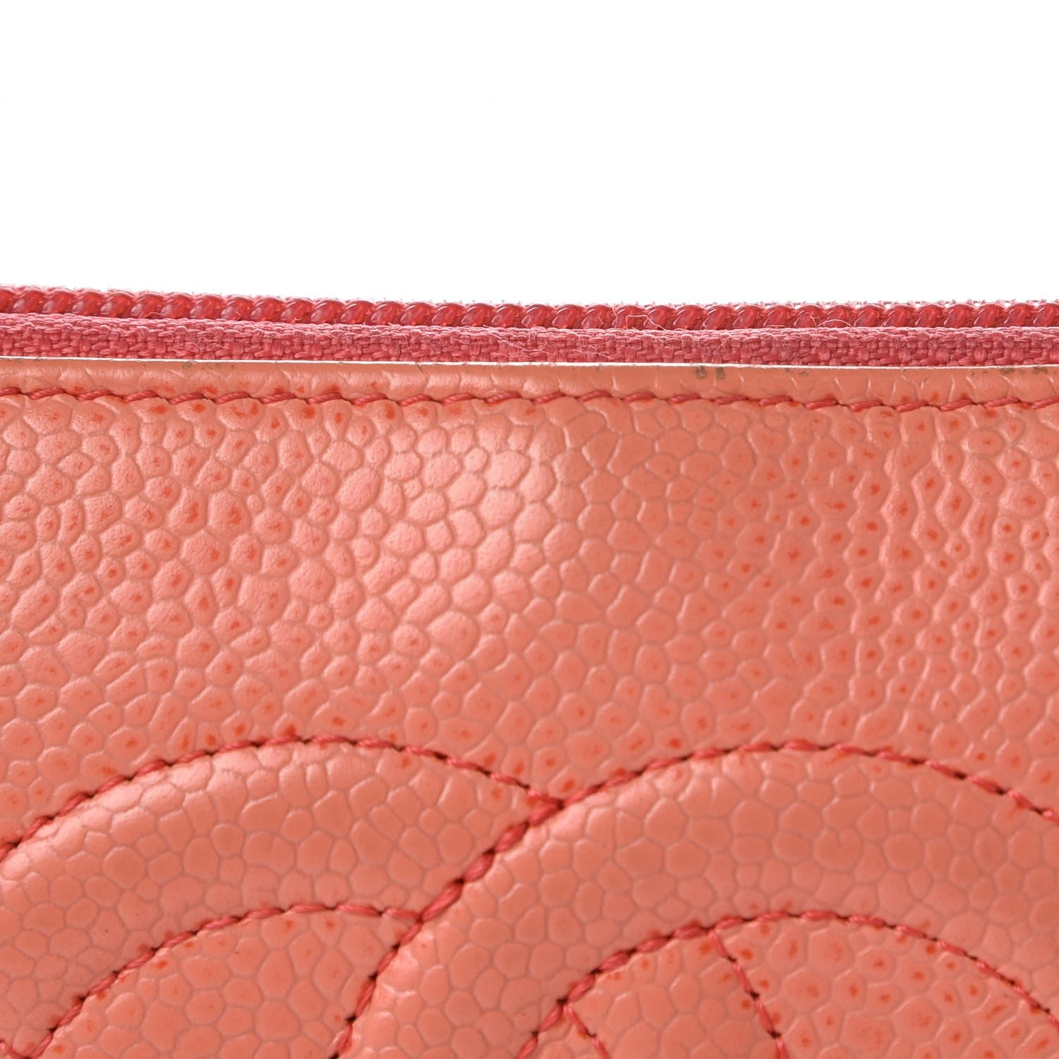 Chanel Caviar Timeless CC Large Gusset Zip Around Wallet Orange 8 of 16