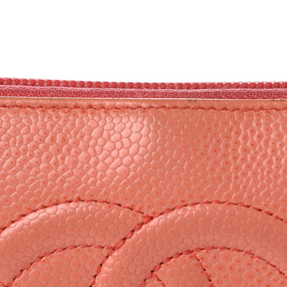 Chanel Caviar Timeless CC Large Gusset Zip Around Wallet Orange 8 of 16