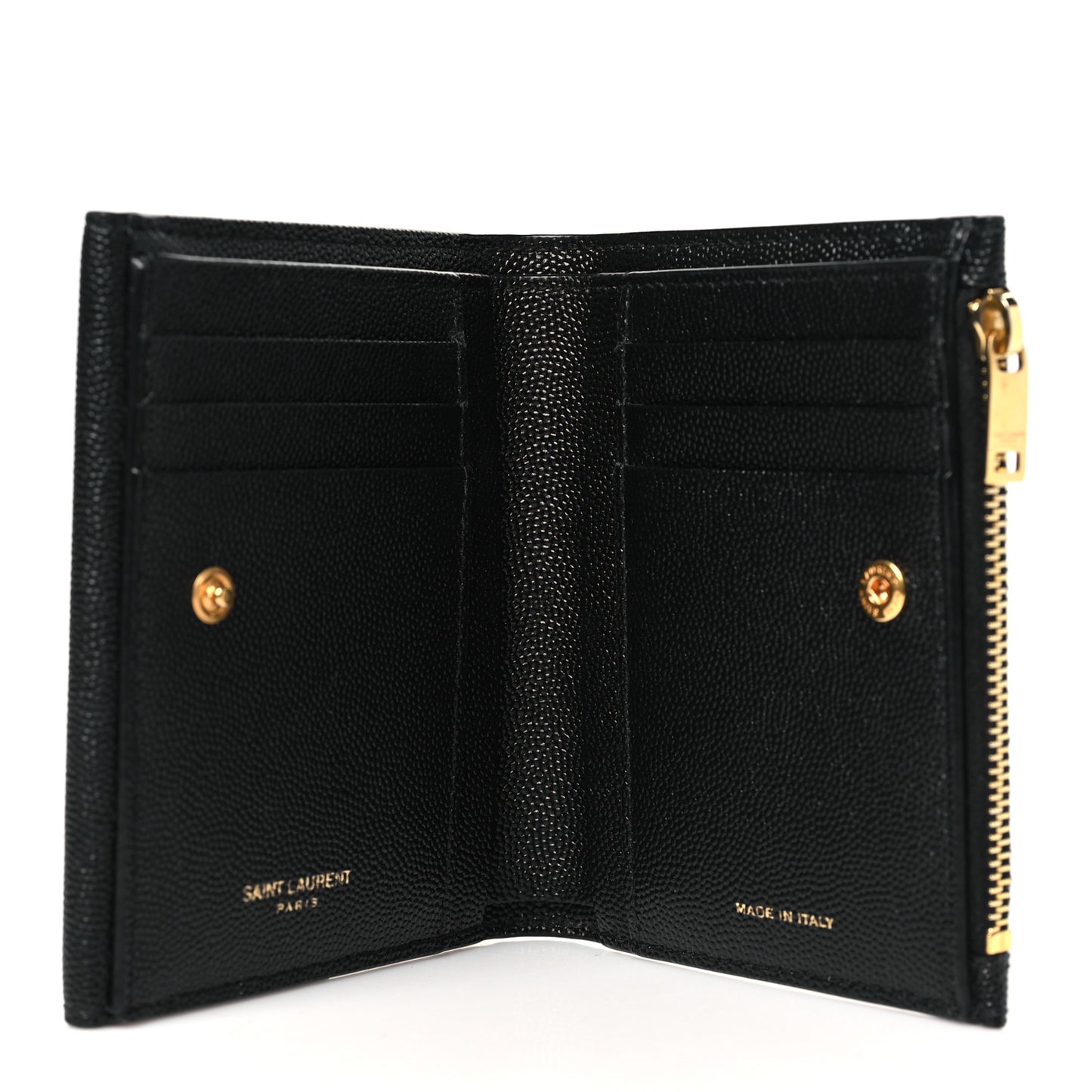 Grain De Poudre Monogram Bi-Fold Wallet Black