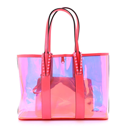 Christian Louboutin PVC Spikes East West Cabata Tote Pink 1 of 9