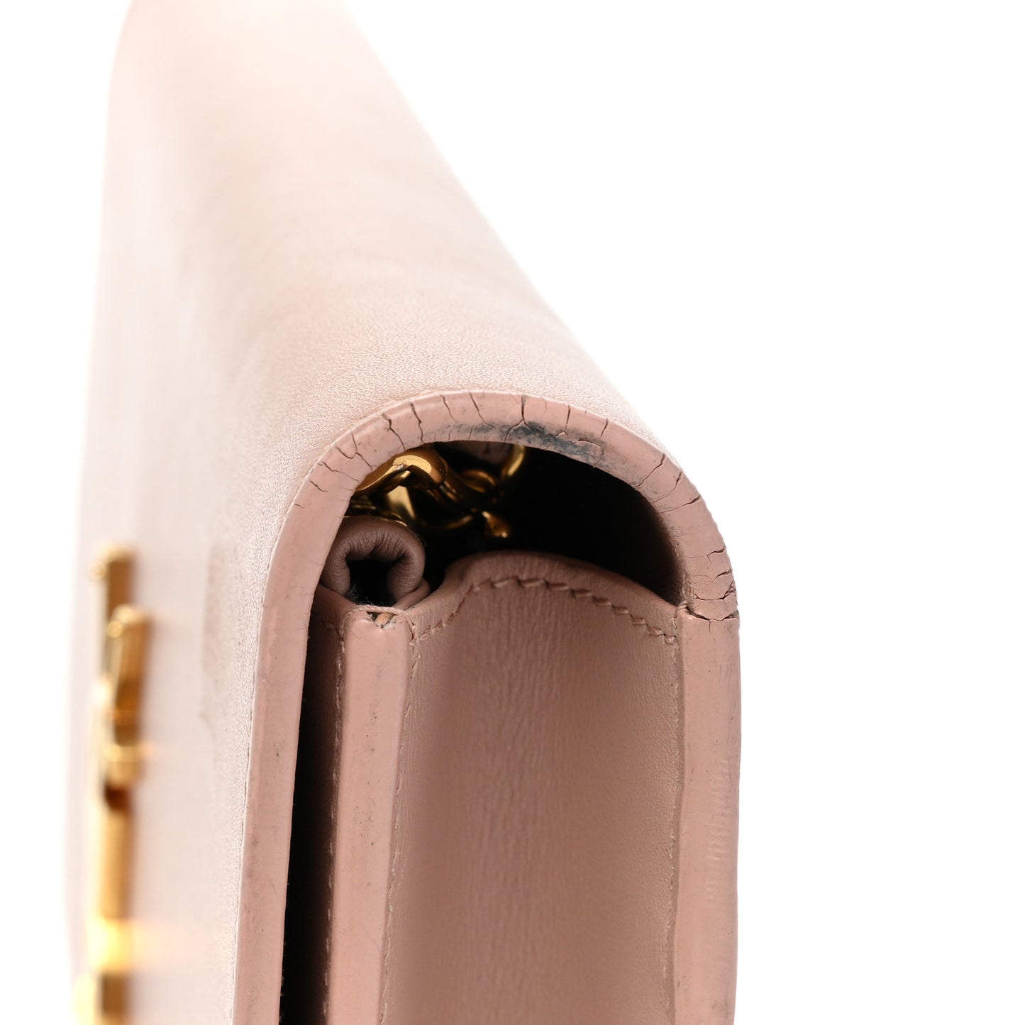 Smooth Calfskin Classic Monogram Kate Tassel Chain Wallet Pale Pink