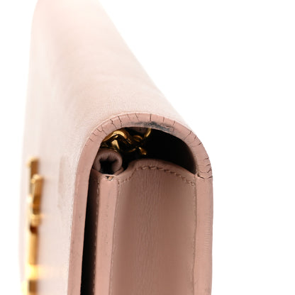 Saint Laurent Smooth Calfskin Classic Monogram Kate Tassel Chain Wallet Pale Pink 26 of 29