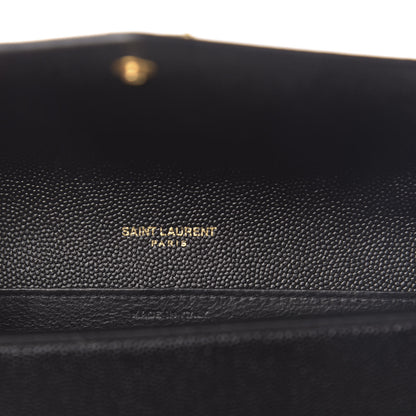 Saint Laurent Grain De Poudre Uptown Chain Wallet Black 7 of 12