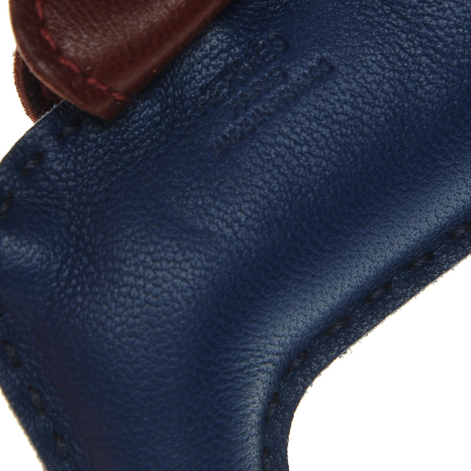 Hermes Milo Lambskin Grigri Rodeo Horse Bag Charm PM Bleu de Malte Rouge H Peony 3 of 4