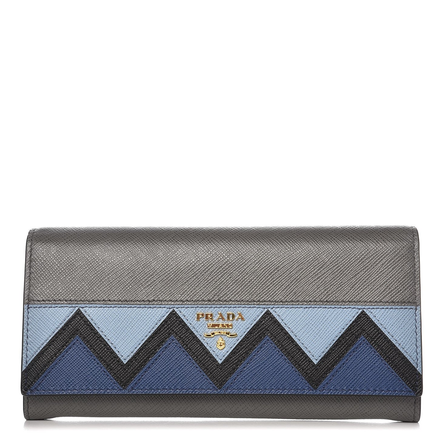 Saffiano Greche Flap Continental Wallet Marmo Astrale