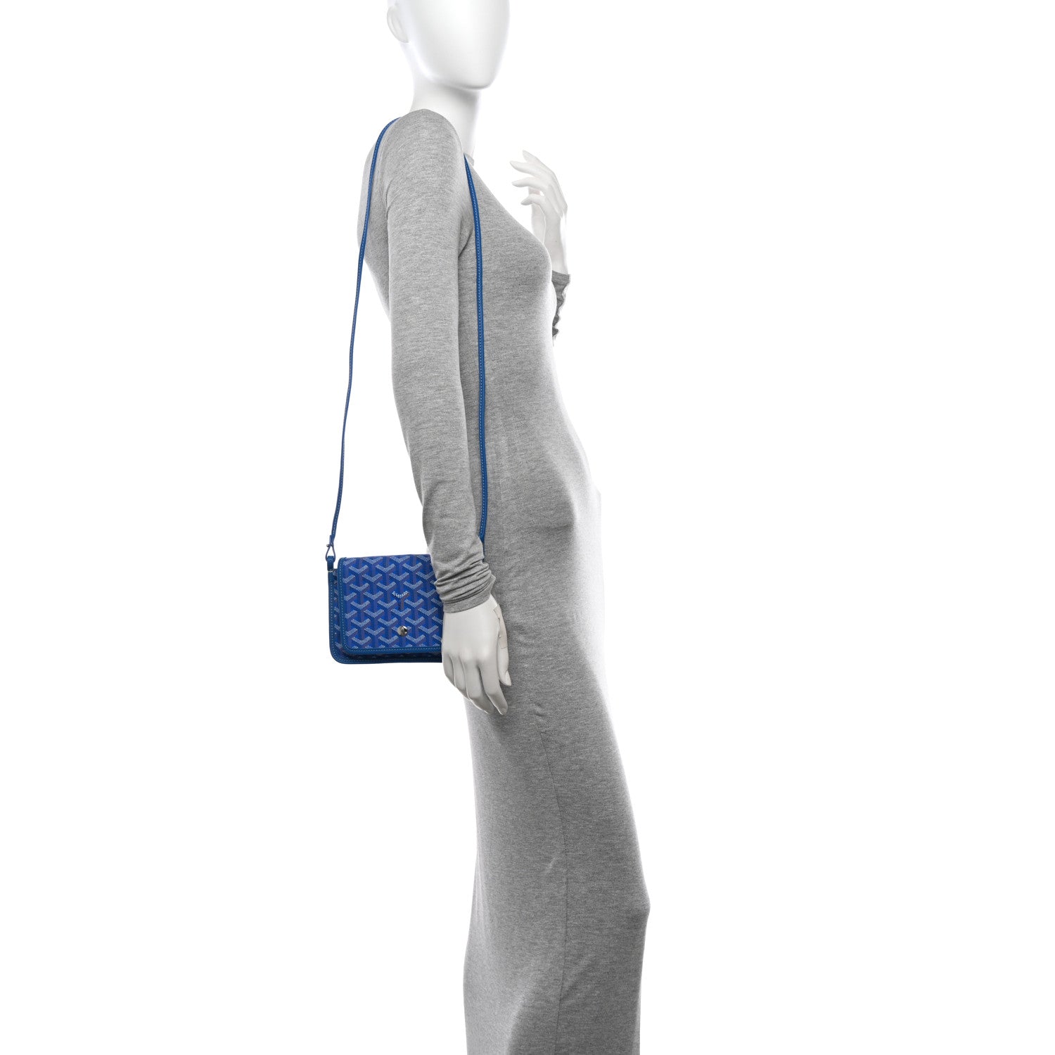 Goyard Goyardine Plumet Wallet Clutch Sky Blue 2 of 9