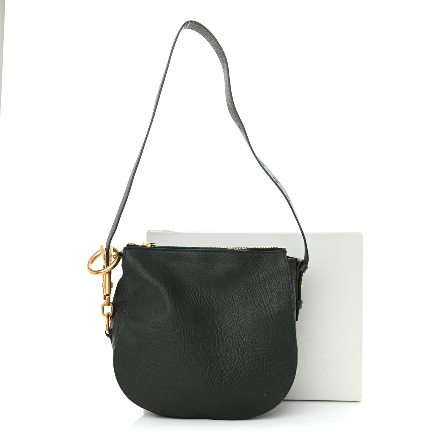 Grainy Calfskin Small Knight Bag Vine