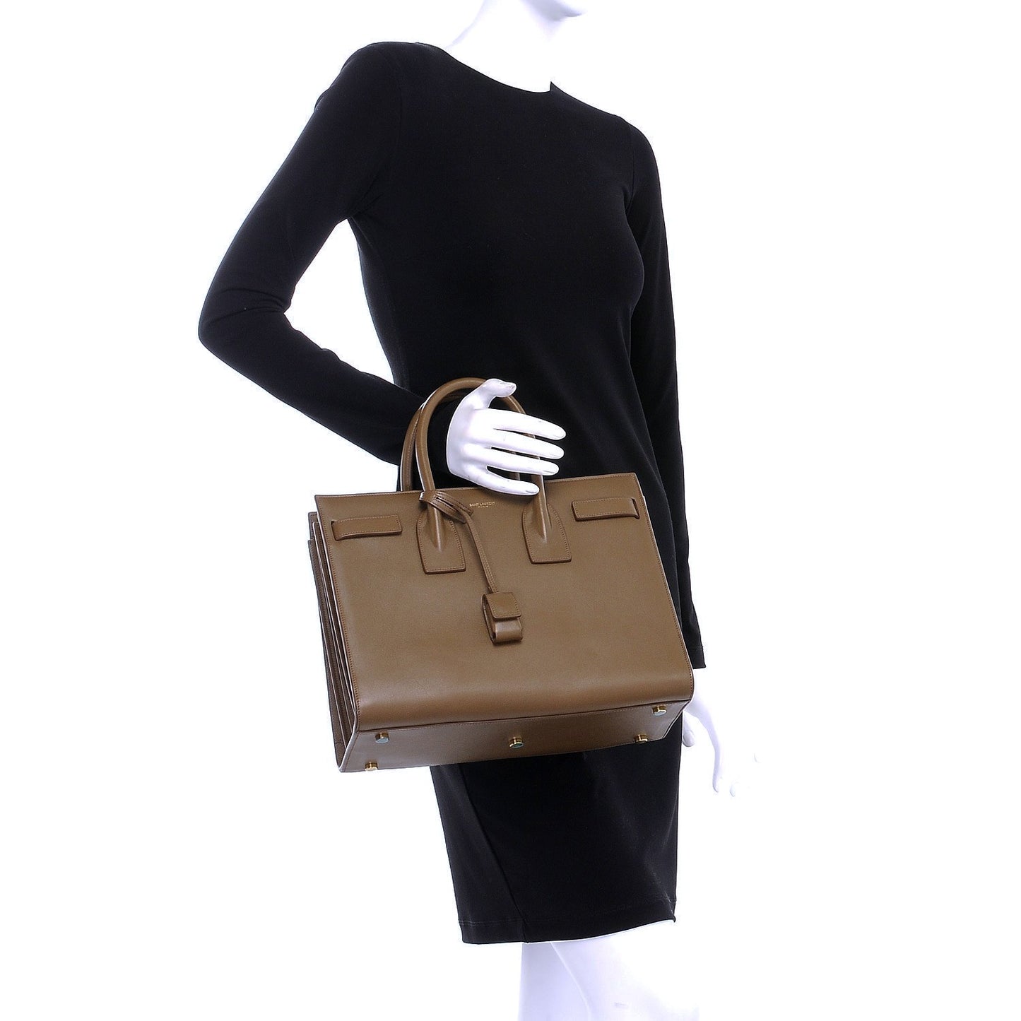 Calfskin Small Sac de Jour Taupe