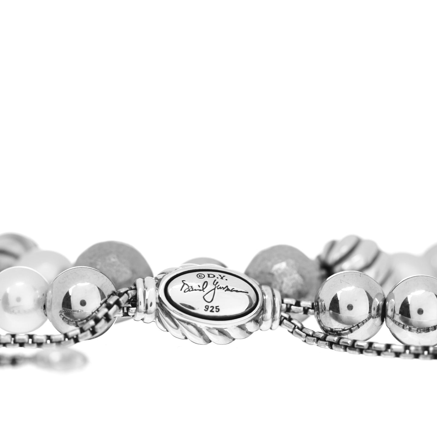 Sterling Silver Pearl 9mm Elements Bead Bracelet
