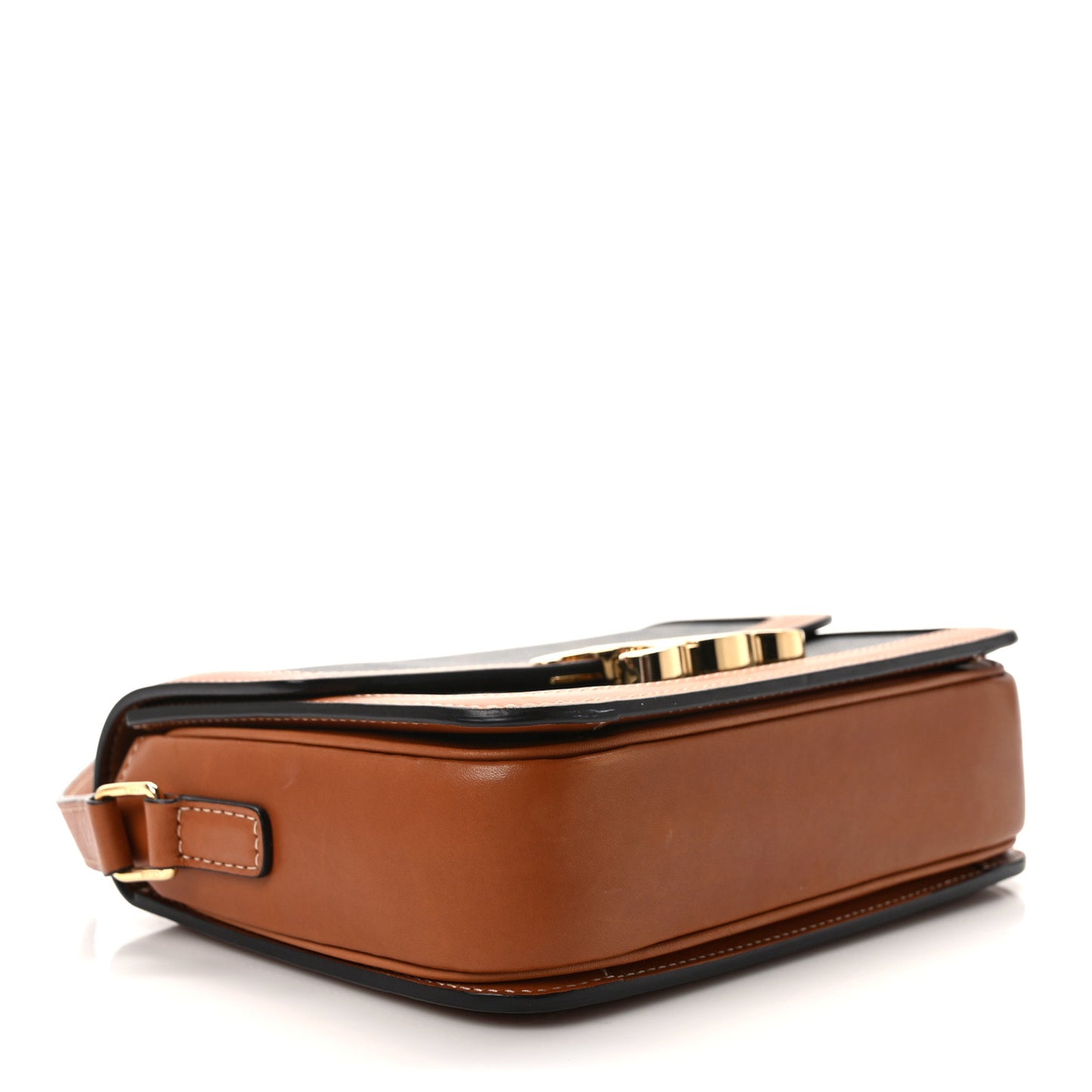 Calfskin Triomphe Canvas Teen Triomphe Bag Tan