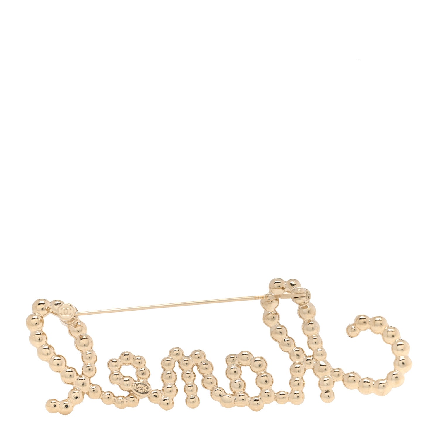 Chanel Metal Glass Swirling Pearls Brooch Pin Gold 3 of 5