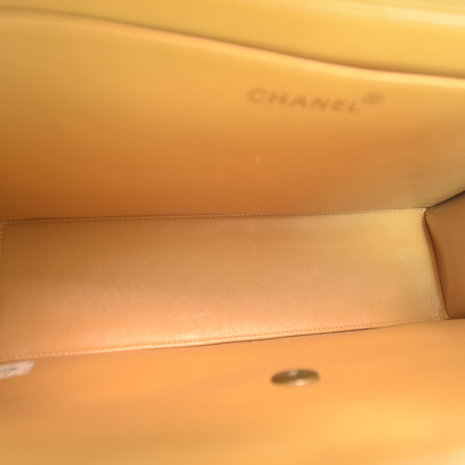 Chanel Lambskin Diamond Stitched Jumbo Flap Beige 8 of 9