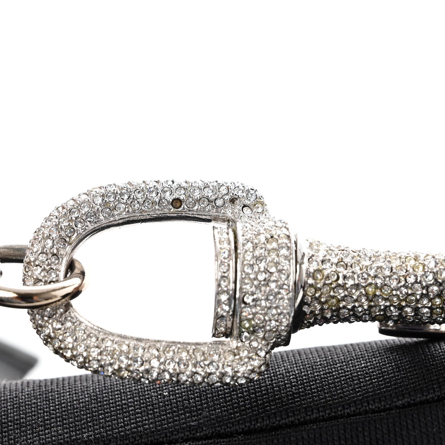 Christian Dior Silk Jersey Crystal Hardcore Clutch Black 12 of 12