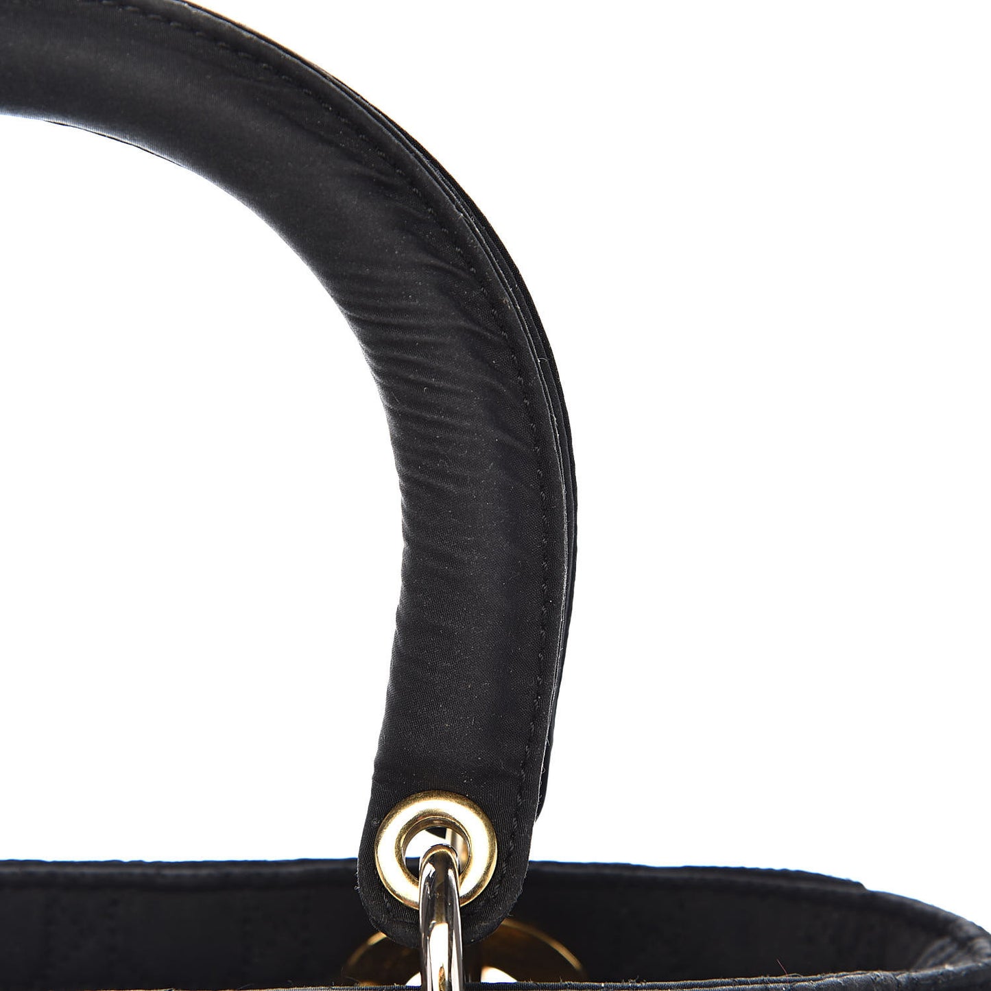Nylon Cannage Medium Lady Dior Black