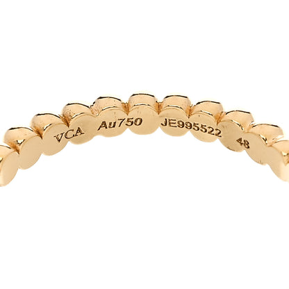 Van Cleef & Arpels 18K Yellow Gold Small Perlee Ring 48 4.5 3 of 4