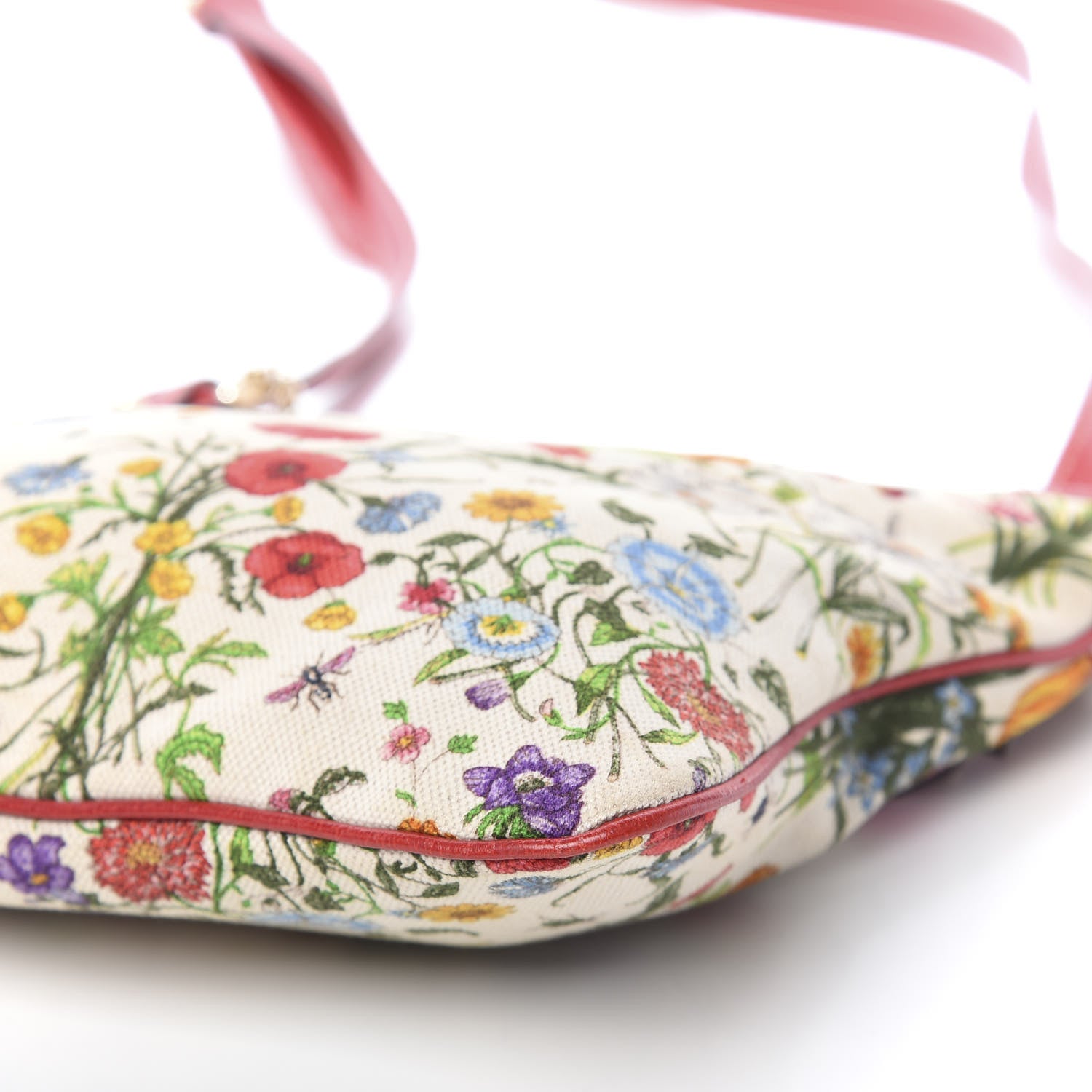 Gucci Canvas Flora Floral Crossbody Bag Red 11 of 13