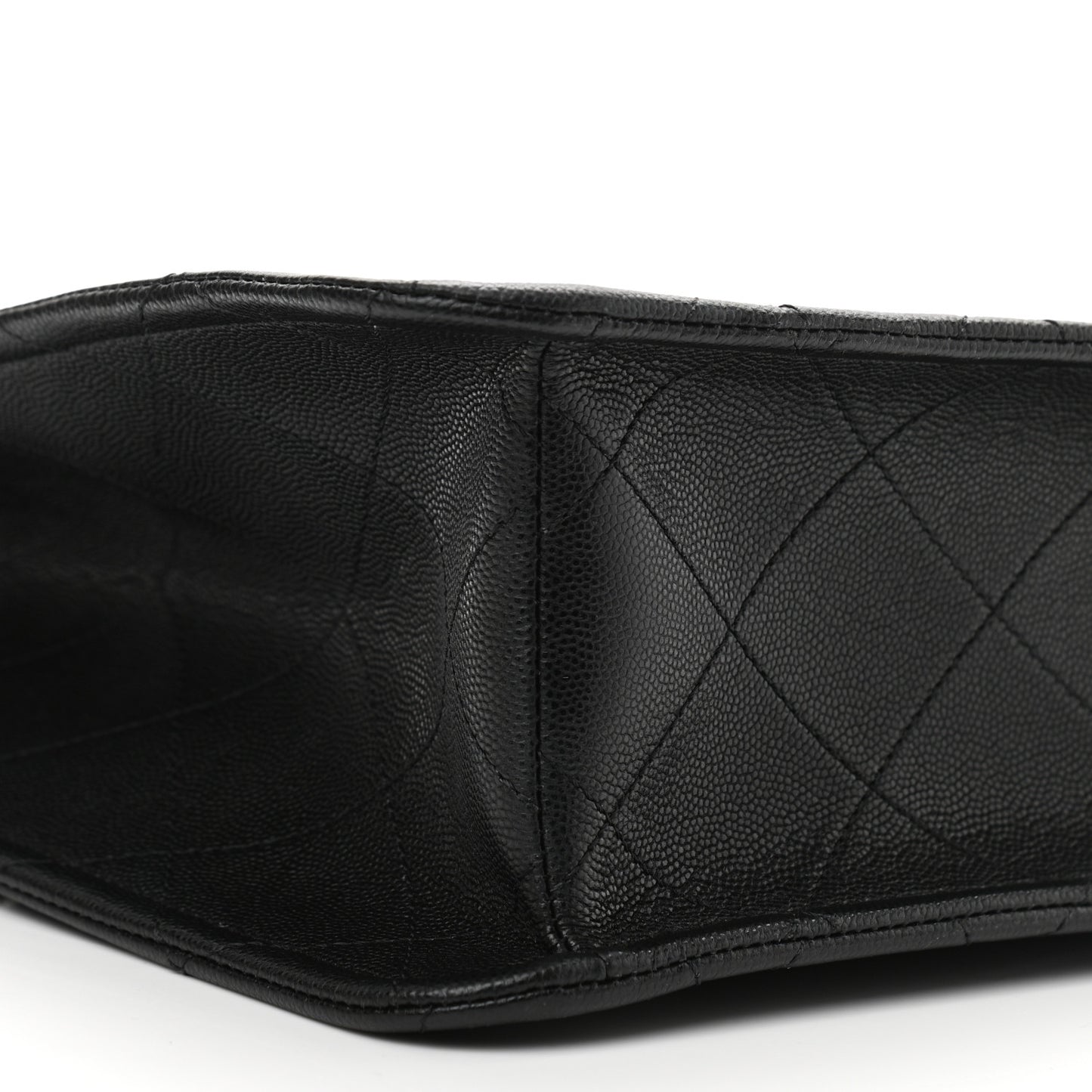 Caviar Quilted Sweet Classic Shopping Tote Black