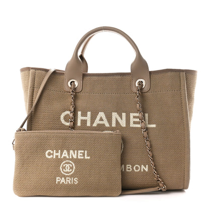 Chanel Mixed Fibers Small Deauville Tote Beige 1 of 24