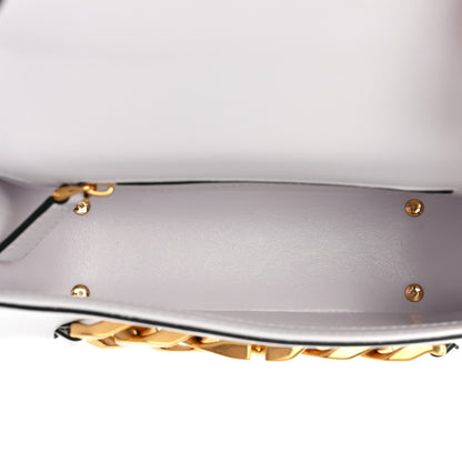 Valentino Garavani Calfskin Small Vlogo Chain Shoulder Bag Optic White 5 of 12