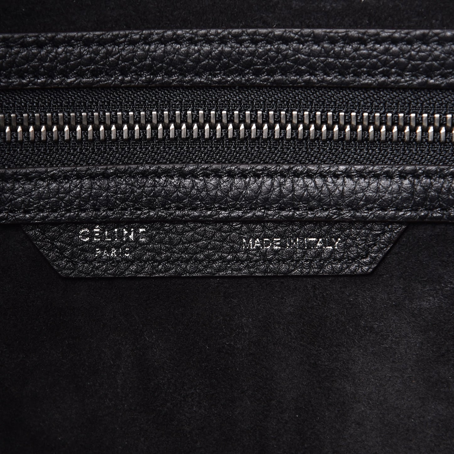 Drummed Calfskin Mini Luggage Black