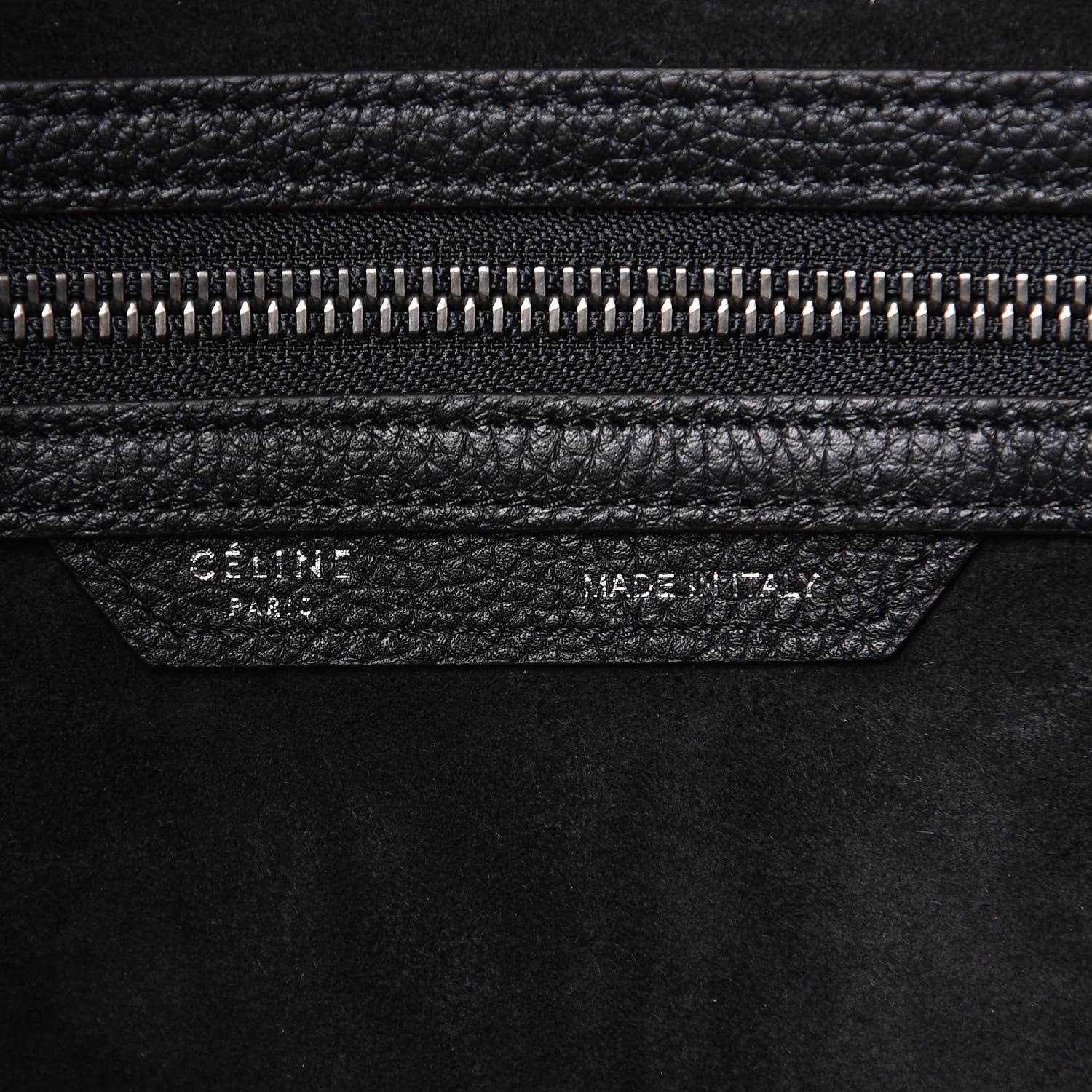 Celine Drummed Calfskin Mini Luggage Black 6 of 9