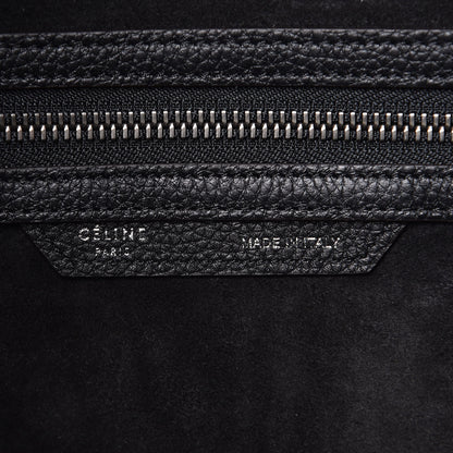 Celine Drummed Calfskin Mini Luggage Black 6 of 9