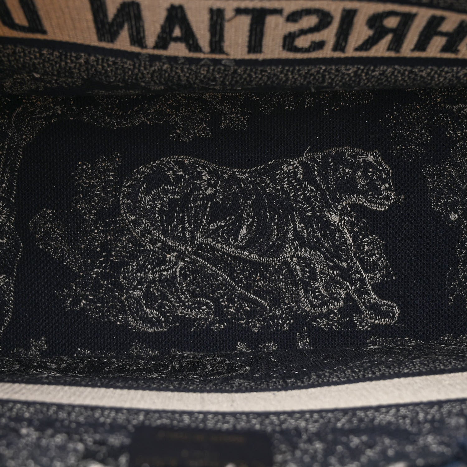 Christian Dior Canvas Embroidered Medium Dioriviera Toile De Jouy Reverse Book Tote Blue 5 of 13