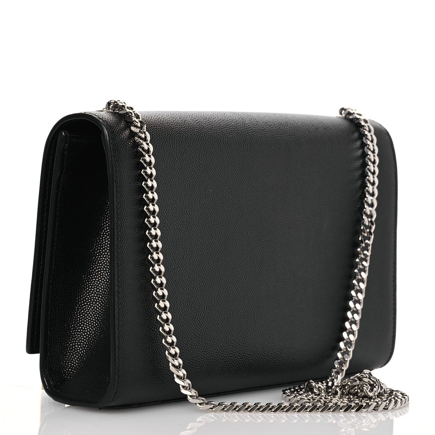 Grain De Poudre Medium Classic Monogram Kate Satchel Black