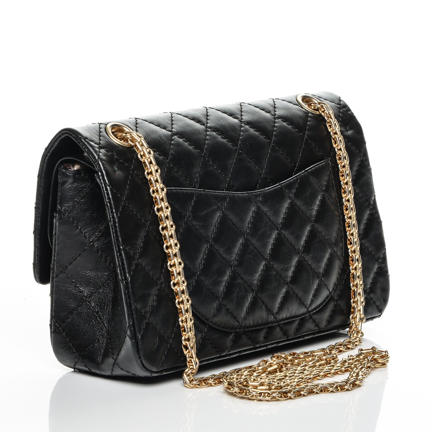 Chanel Aged Calfskin Quilted 2.55 Reissue 225 Flap Black 3 of 7