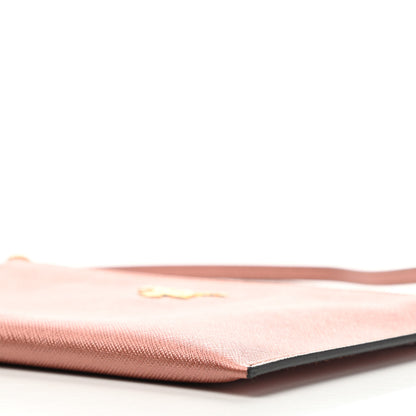 Prada Metallic Saffiano Small Flat Pouch Antico Mordore 9 of 10