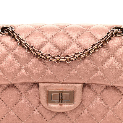 Chanel Metallic Grained Calfskin Quilted 2.55 Reissue Mini Flap Copper Pink 8 of 11