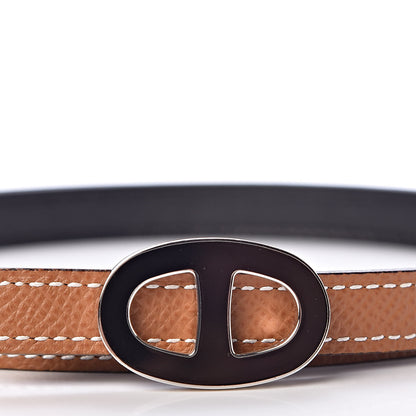 Hermes Epsom Swift 13mm Athena Belt 80 Gold Black 6 of 9