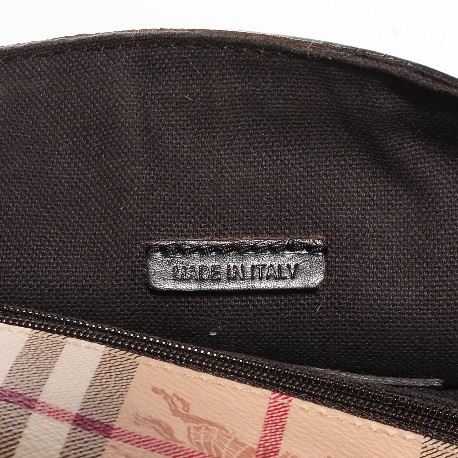 Burberry Haymarket Check Satchel Crossbody Bag Chocolate 8 of 11