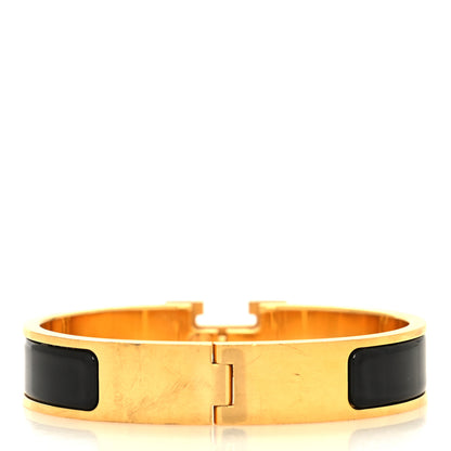 Hermes Enamel Narrow Clic Clac H Bracelet PM Black 3 of 5