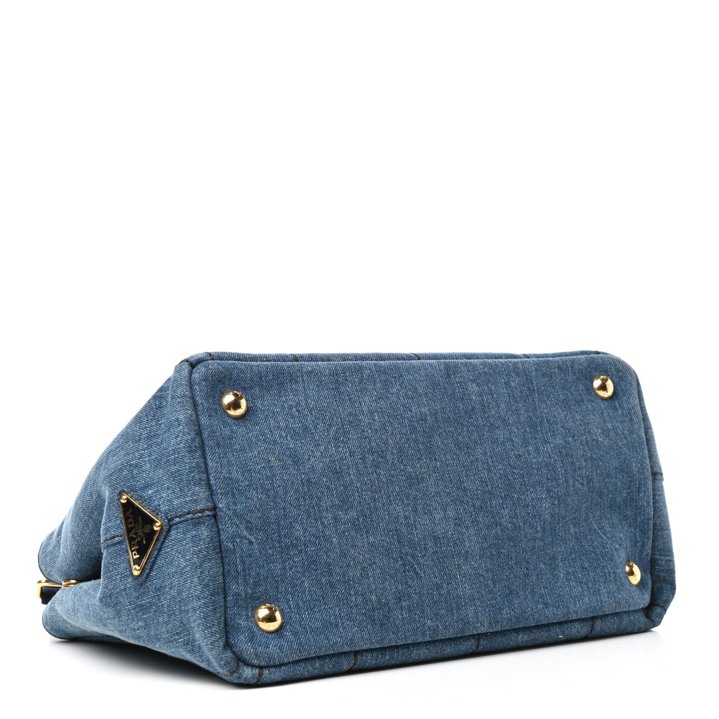 Denim Small Logo Tote Bleu