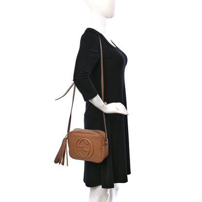 Gucci Pebbled Calfskin Small Soho Disco Bag Camelia 2 of 9