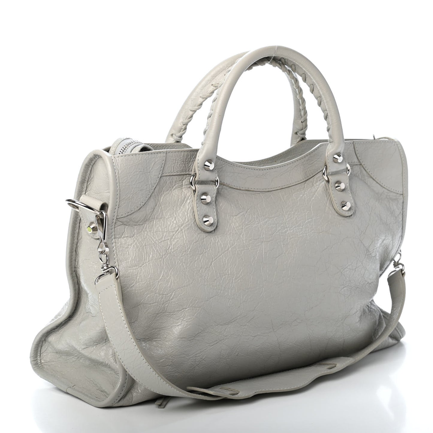 Agneau Classic Silver Hardware City Gris Nuage