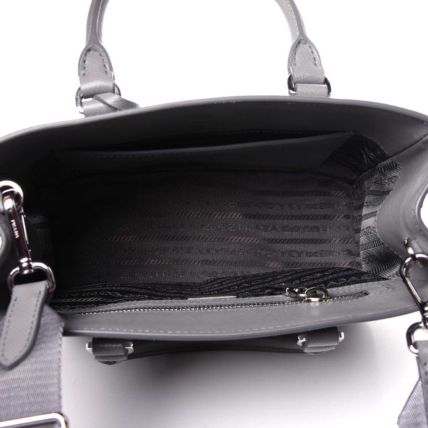 Saffiano Lux Micro Galleria Shoulder Bag Ardesia