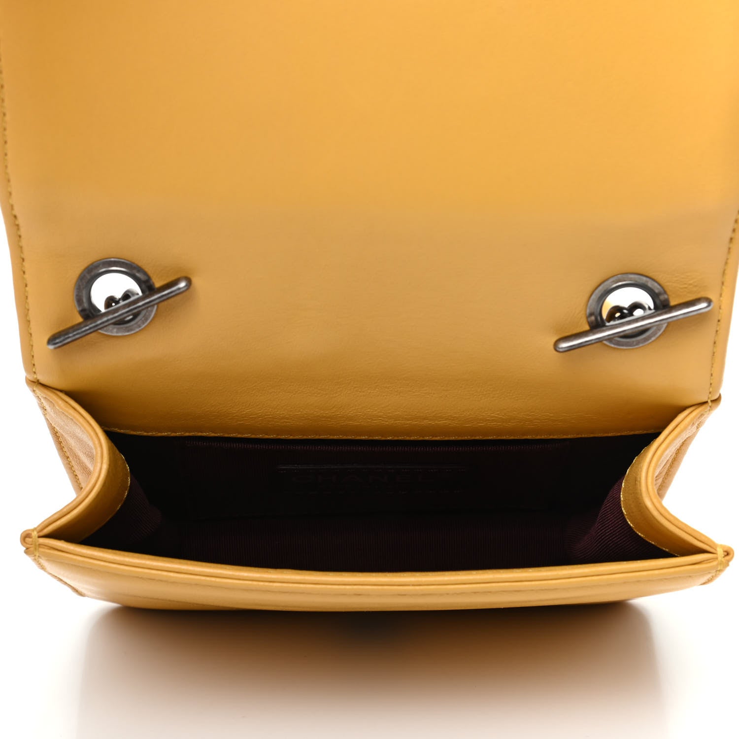 Chanel Lambskin Plexiglass Boy Brick Flap Yellow 5 of 9