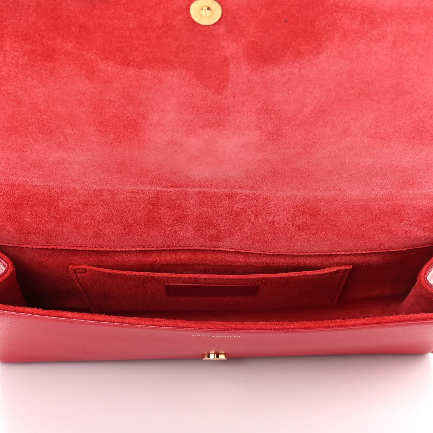 Calfskin Classic Y Ligne Clutch Red