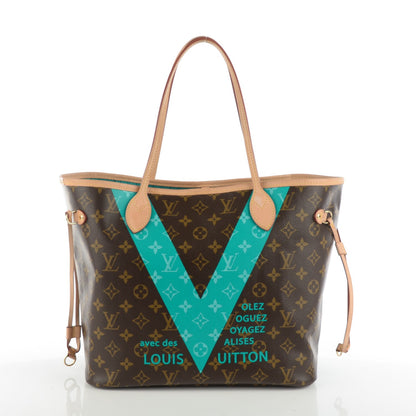 Louis Vuitton Monogram V Neverfull MM Turquoise 5 of 11