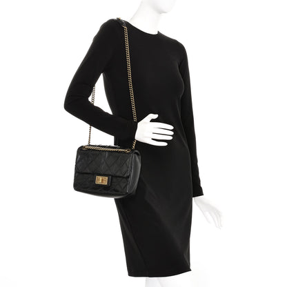 Chanel Calfskin Diamond Debossed Medium Cosmos Flap Black 2 of 7