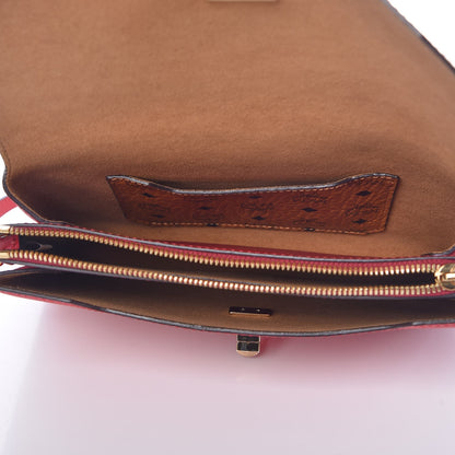 MCM Grained Calfskin Small Milla Clutch Ruby Red 5 of 8