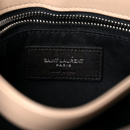 Saint Laurent Calfskin Y Quilted Monogram Toy Loulou Crossbody Bag Dark Beige 7 of 19